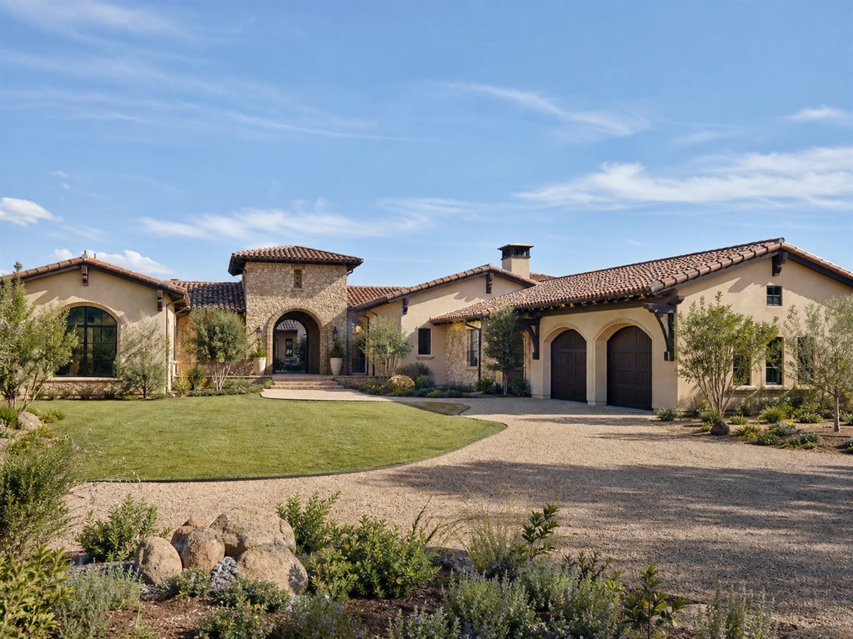 Rancho Cielo 3695, a conceptual 3695-square-foot hacienda-inspired luxury ranch with a $858,750 construction target