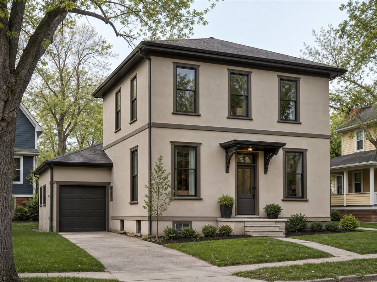 Vine Street House 2006, a conceptual 2006-square-foot simplified Italianate family home with a $305,625 construction target