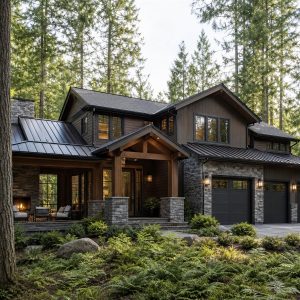 $861,250 Grand Northwest Lodge Custom Home: 3,703-Sq.-Ft. Five-Bedroom Custom Plan