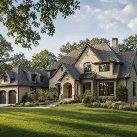 $863,750 Grand Stone-Cottage Luxury Estate: 3,711-Sq.-Ft. Five-Bedroom Custom Plan