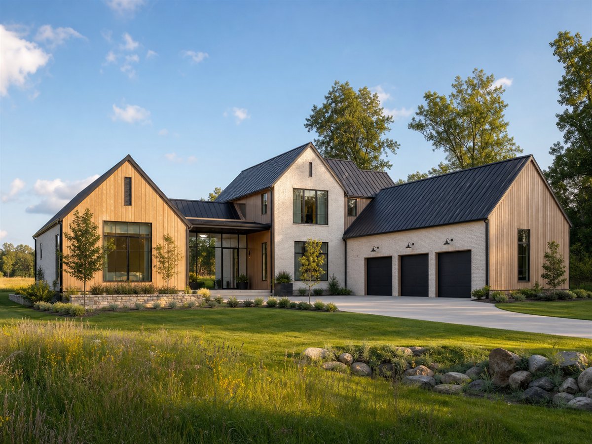 Axis Gable House 3719, a conceptual 3719-square-foot modern gabled-pavilion custom home with a $866,250 construction target