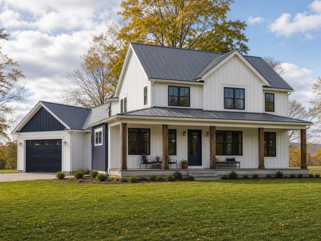 $310,625 Practical Great Lakes Modern Farmhouse: 2,051-Sq.-Ft. Three-Bedroom Plan
