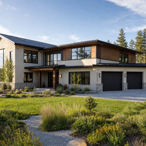 $873,750 Grand Passive-Solar Modern Luxury Home: 3,743-Sq.-Ft. Five-Bedroom Custom Plan