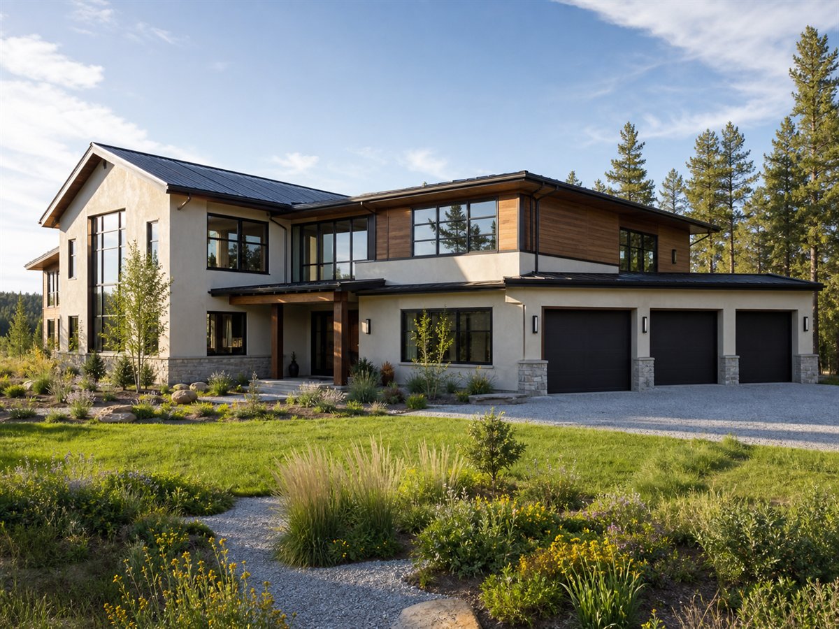 Sunward House 3743, a conceptual 3743-square-foot passive-solar modern luxury home with a $873,750 construction target