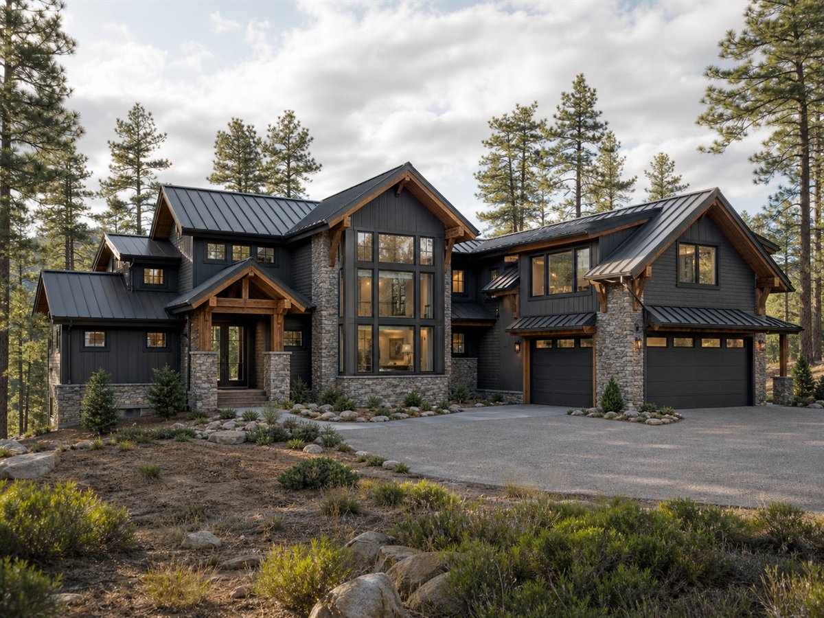 Summit Glass House 3799, a conceptual 3799-square-foot mountain-modern custom home with a $891,250 construction target