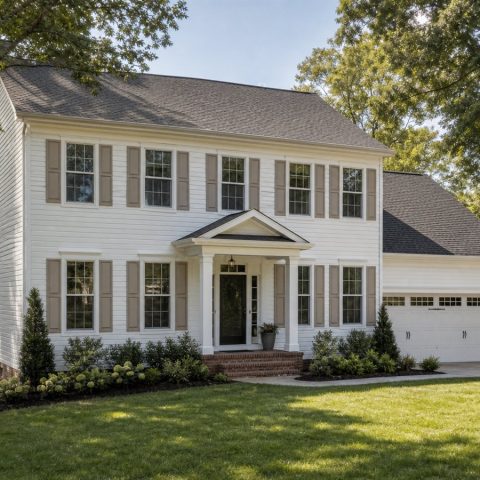 $321,875 Growing Transitional Colonial Family Home: 2,102-Sq.-Ft. Four-Bedroom Plan