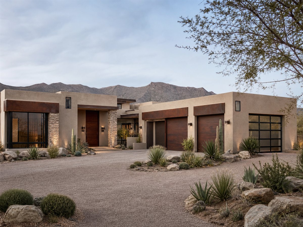 Saguaro Court 3815, a conceptual 3815-square-foot desert-modern courtyard home with a $896,250 construction target