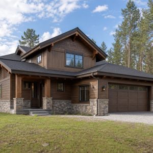 $324,375 Growing Restrained Alpine-Chalet Family Home: 2,104-Sq.-Ft. Four-Bedroom Plan