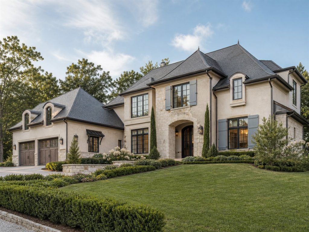 $901,250 Bespoke French-Country Custom Home: 3,831-Sq.-Ft. Five-Bedroom Custom Plan