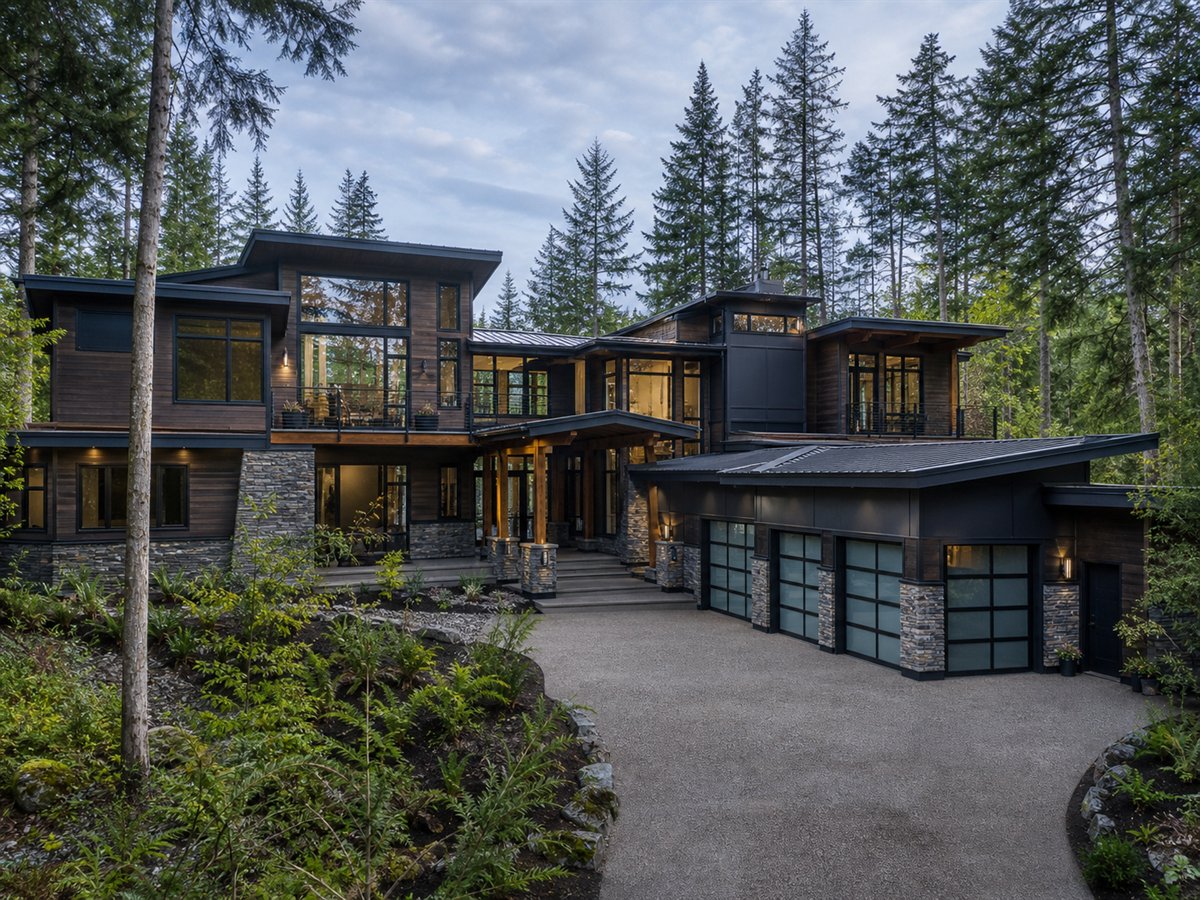 Cascade House 3863, a conceptual 3863-square-foot Pacific Northwest custom home with a $911,250 construction target