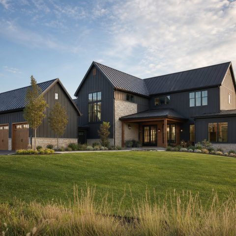 $913,750 Bespoke Modern Barn Custom Home: 3,871-Sq.-Ft. Five-Bedroom Custom Plan
