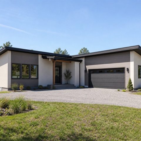 $333,125 Growing Restrained Butterfly-Roof Family Home: 2,153-Sq.-Ft. Four-Bedroom Plan