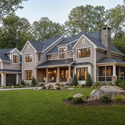 $916,250 Bespoke Lake-House-Inspired Custom Home: 3,879-Sq.-Ft. Five-Bedroom Custom Plan