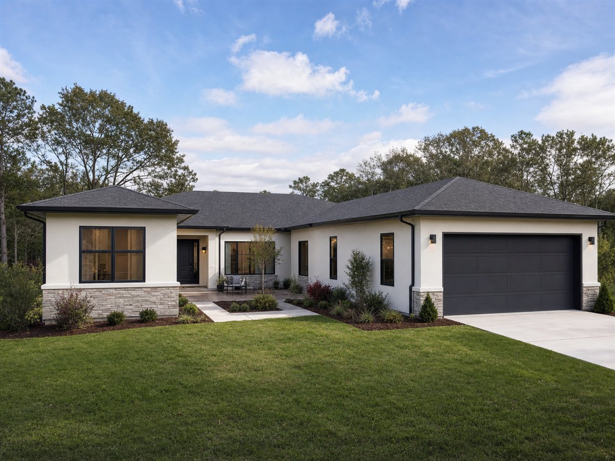 Stonegate Court 2154, a conceptual 2154-square-foot contemporary courtyard family home with a $334,375 construction target