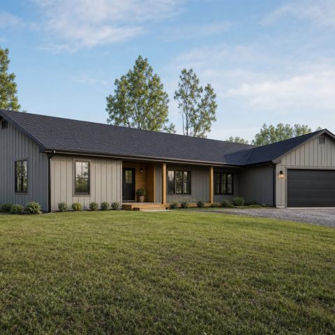 $335,625 Growing Linear Pavilion Family Home: 2,156-Sq.-Ft. Four-Bedroom Plan
