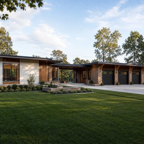 $921,250 Bespoke Mid-Century Modern Custom Home: 3,895-Sq.-Ft. Five-Bedroom Custom Plan