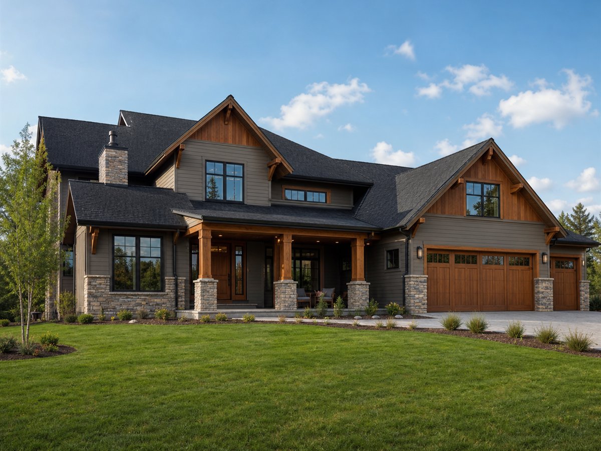 Cedarstone House 3911, a conceptual 3911-square-foot modern Craftsman custom home with a $926,250 construction target