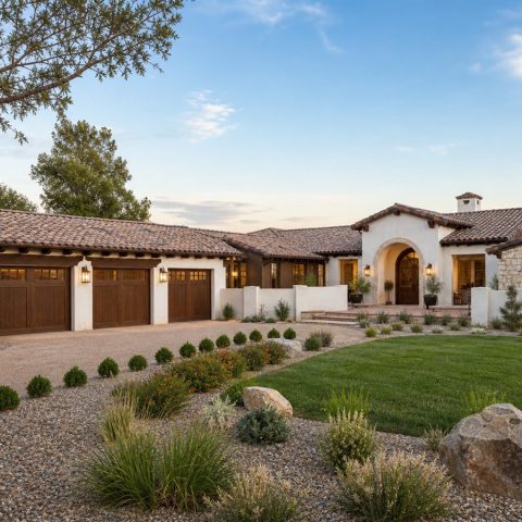 $928,750 Bespoke Courtyard Hacienda Custom Home: 3,919-Sq.-Ft. Five-Bedroom Custom Plan