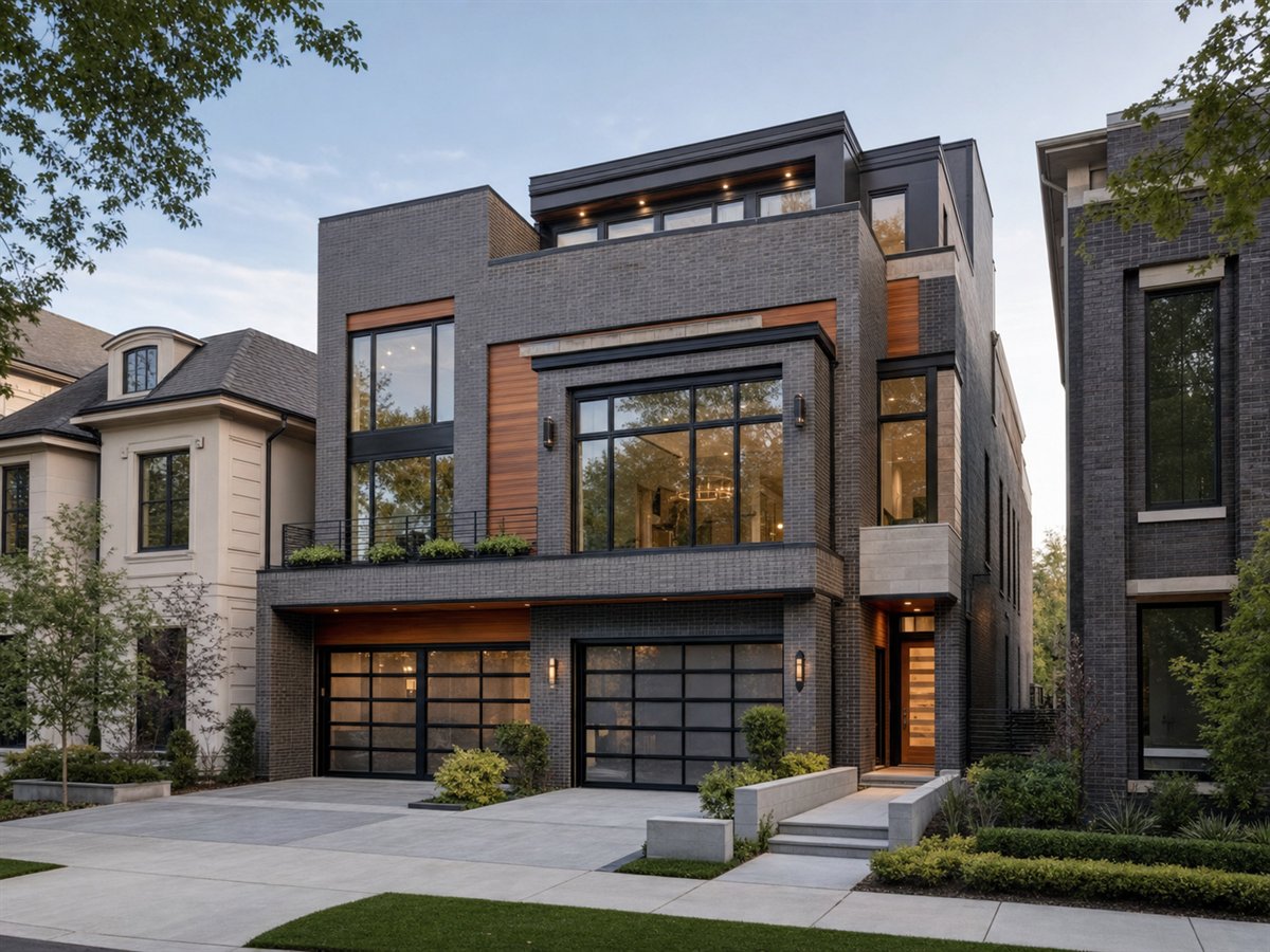 Cityline Custom 3943, a conceptual 3943-square-foot urban narrow-lot luxury home with a $936,250 construction target