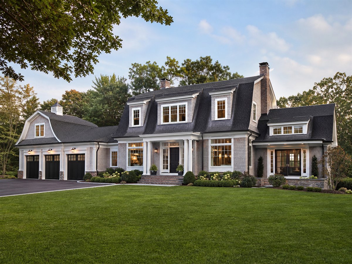 Hudson Gambrel 3967, a conceptual 3967-square-foot Dutch Colonial luxury home with a $943,750 construction target