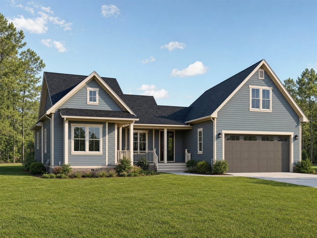 $348,125 Growing Dual-Cottage-Inspired Single-Family Home: 2,208-Sq.-Ft. Four-Bedroom Plan