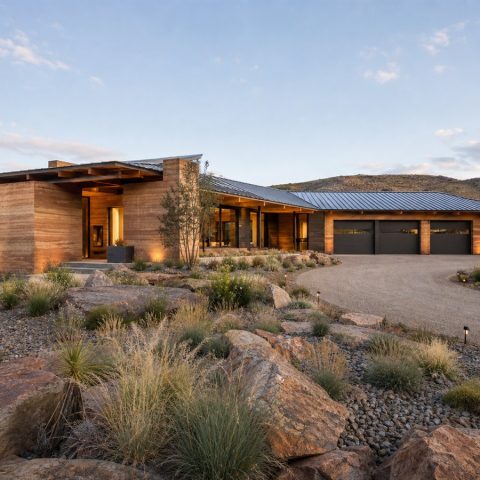 $956,250 Bespoke Rammed-Earth Contemporary Custom Home: 4,007-Sq.-Ft. Five-Bedroom Custom Plan