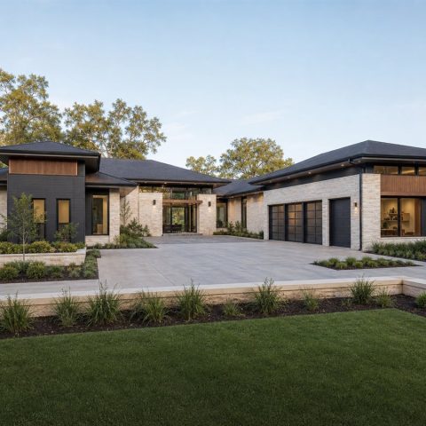 $961,250 Bespoke Modern Courtyard Luxury Ranch: 4,023-Sq.-Ft. Five-Bedroom Custom Plan