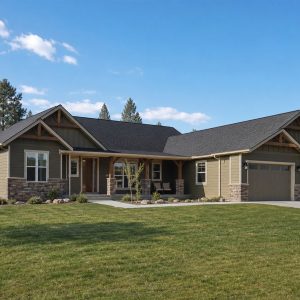 $359,375 Growing Courtyard Craftsman Family Home: 2,259-Sq.-Ft. Four-Bedroom Plan