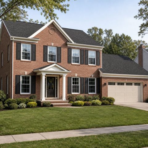 $360,625 Growing Brick Colonial Family Home: 2,301-Sq.-Ft. Four-Bedroom Plan