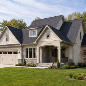 $361,875 Growing Stone-Accent Family Cottage: 2,302-Sq.-Ft. Four-Bedroom Plan