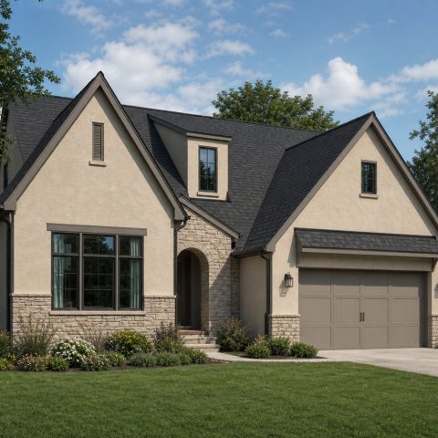 $365,625 Growing Restrained Cotswold-Inspired Family Home: 2,306-Sq.-Ft. Four-Bedroom Plan