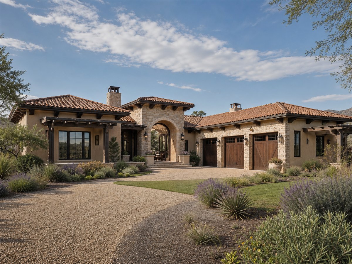 Rancho Cielo 4095, a conceptual 4095-square-foot hacienda-inspired luxury ranch with a $983,750 construction target