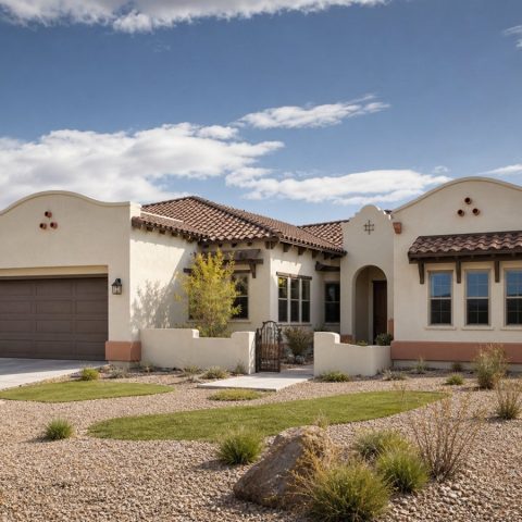 $369,375 Growing Mission-Revival Family Home: 2,309-Sq.-Ft. Four-Bedroom Plan