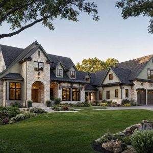 $988,750 Bespoke Stone-Cottage Luxury Estate: 4,111-Sq.-Ft. Five-Bedroom Custom Plan