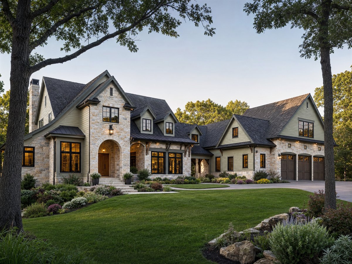 Wyndmere Stone Cottage 4111, a conceptual 4111-square-foot stone-cottage luxury estate with a $988,750 construction target