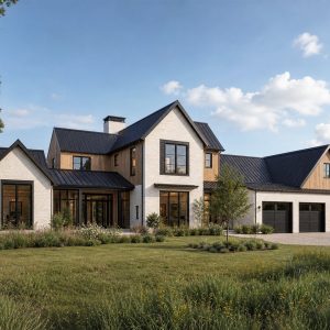 $991,250 Bespoke Modern Gabled-Pavilion Custom Home: 4,119-Sq.-Ft. Five-Bedroom Custom Plan