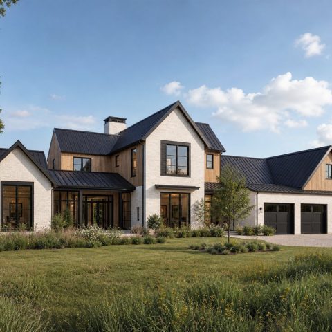 $991,250 Bespoke Modern Gabled-Pavilion Custom Home: 4,119-Sq.-Ft. Five-Bedroom Custom Plan