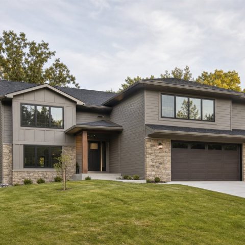 $378,125 Adaptable Contemporary Split-Level Family Home: 2,358-Sq.-Ft. Four-Bedroom Plan