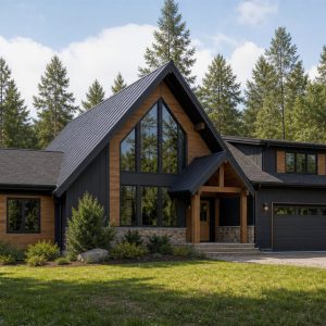 $379,375 Adaptable Restrained A-Frame-Inspired Family Home: 2,359-Sq.-Ft. Four-Bedroom Plan