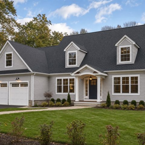 $381,875 Adaptable Modern Cape Cod Family Home: 2,402-Sq.-Ft. Four-Bedroom Plan