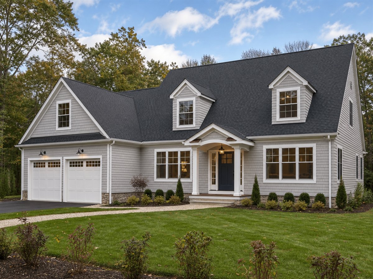 Harbor Cape House 2402, a conceptual 2402-square-foot modern Cape Cod family home with a $381,875 construction target