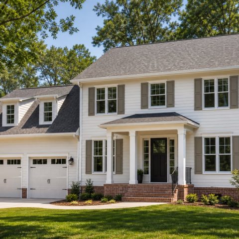 $384,375 Adaptable Transitional Colonial Family Home: 2,404-Sq.-Ft. Four-Bedroom Plan