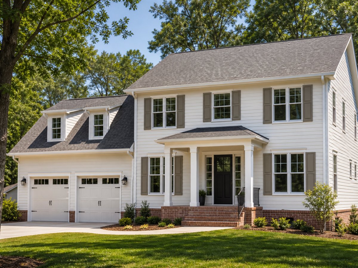 Fairmont Colonial 2404, a conceptual 2404-square-foot transitional Colonial family home with a $384,375 construction target