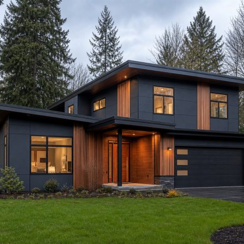 $388,125 Adaptable Pacific Northwest Contemporary Family Home: 2,408-Sq.-Ft. Four-Bedroom Plan