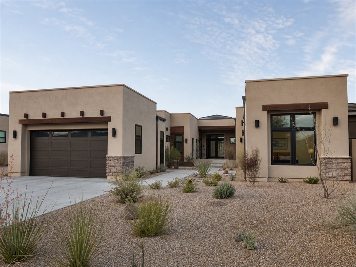 Saguaro Court House 2451, a conceptual 2451-square-foot desert courtyard family home with a $390,625 construction target
