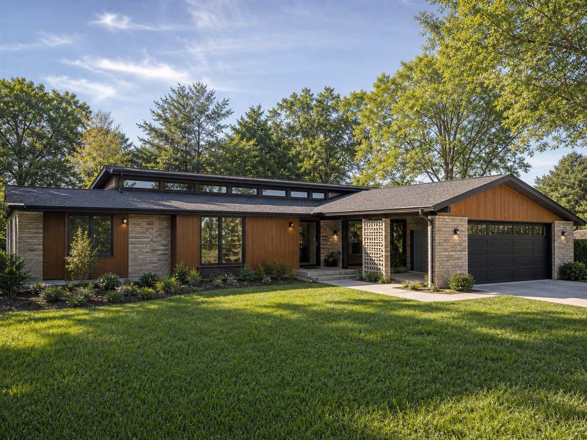 Cedarline Ranch 2453, a conceptual 2453-square-foot mid-century-inspired family ranch with a $393,125 construction target