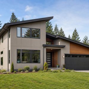 $394,375 Adaptable Shed-Roof Contemporary Family Home: 2,454-Sq.-Ft. Four-Bedroom Plan