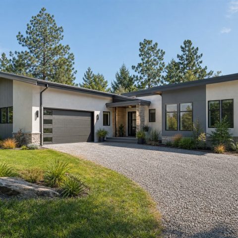 $395,625 Adaptable Restrained Butterfly-Roof Family Home: 2,456-Sq.-Ft. Four-Bedroom Plan