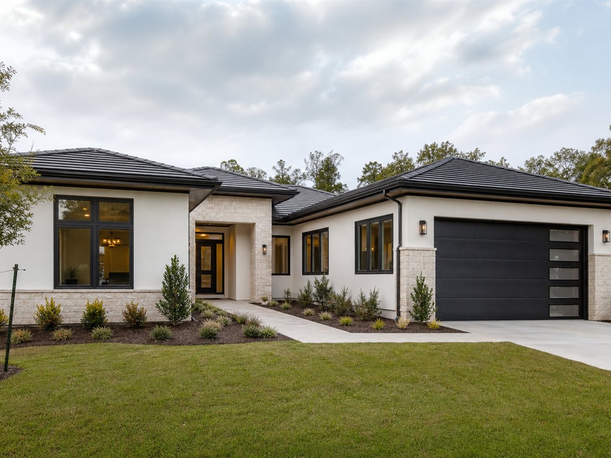 Stonegate Court 2457, a conceptual 2457-square-foot contemporary courtyard family home with a $396,875 construction target