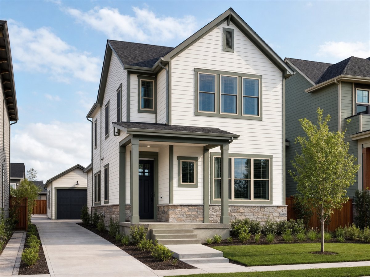 Laneway Family House 2506, a conceptual 2506-square-foot narrow-lot two-story family home with a $405,625 construction target